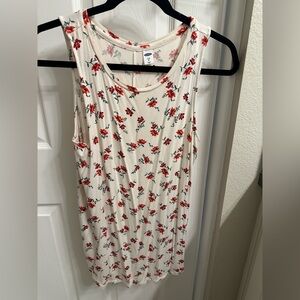 Old Navy flower loose fitting tank top size M
